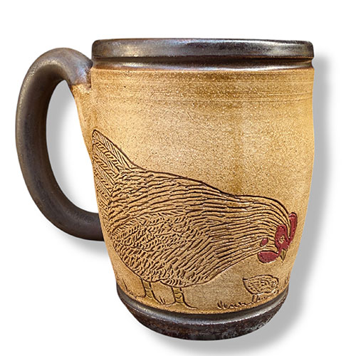 Eugene Etched Rooster/Chicken Mug DP4984